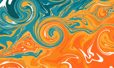 Mixture of acrylic paints. Liquid marble texture. Fluid art. Applicable for design cover, presentation, invitation, flyer, annual report, poster and business. EPS 10