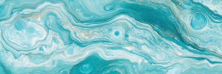 Abstract turquoise fluid art background for graphic design, wallpaper