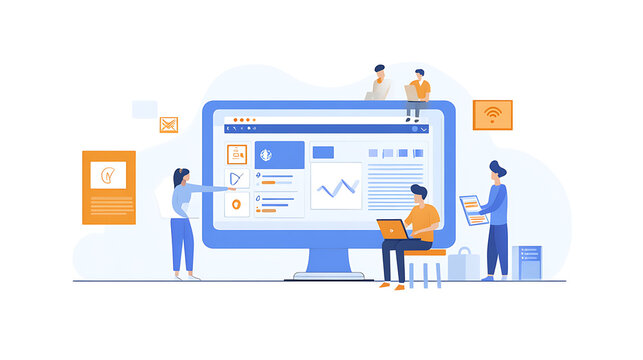 A digital marketing manager overseeing a website redesign with an optimized user experience (2)