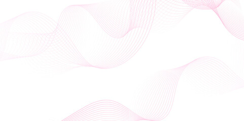 Fototapeta premium pink wave curve lines banner background design. Abstract soft wave lines dynamic flowing pink light isolated background. Vector Illustration of the pink pattern of lines. Black stripes on white .