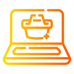 add to cart Line Gradient Icon