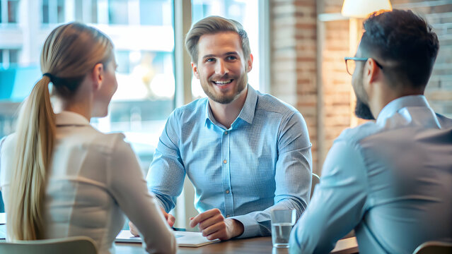 Enhancing Communication Skills: Engaging in Feedback Sessions for Interview Success - Photo Stock Concept with Left Space for Customization