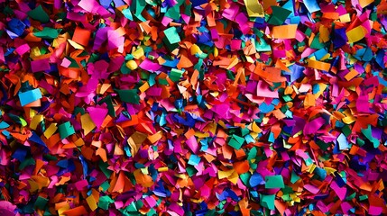 Colorful papel picado and decorative skulls for Día de los Muertos celebration

