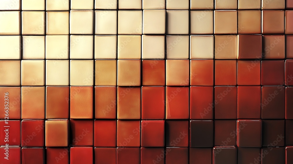 Fototapete smooth gradient of colorful cubes creating a stunning visual appeal for modern art : generative ai