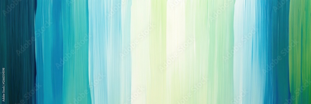 Poster vertical abstract lines evoke gentle spring rain with soothing shades of blue and green for a calmin