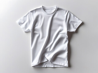 White t-shirt mockup with isolated white background