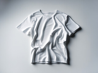 White t-shirt mockup with isolated white background