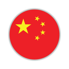 China flag circle icon vector illustration design