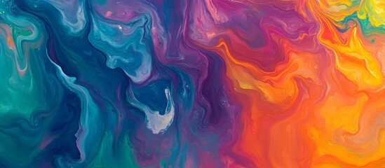 Vibrant Abstract Fluid Art