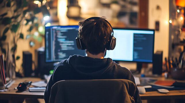 A programmer writing code for a machine learning algorithm in Python (1)