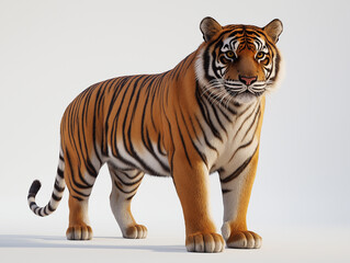 Obraz premium Majestic Bengal Tiger in Profile: Capturing the Grace and Power of the Wild in Stunning Detail