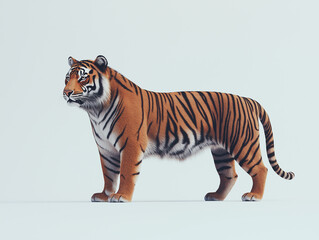 Majestic Bengal Tiger in Profile: Capturing the Grace and Power of the Wild in Stunning Detail
