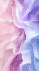 Obraz premium Abstract pastel pink and purple fabric waves, flowing textile texture background.