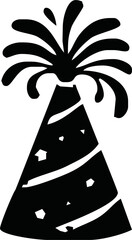 party hat icon. party hat vector illustration for party celebration birthday set template.