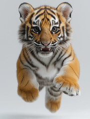 Obraz premium Majestic Bengal Tiger in Profile: Capturing the Grace and Power of the Wild in Stunning Detail