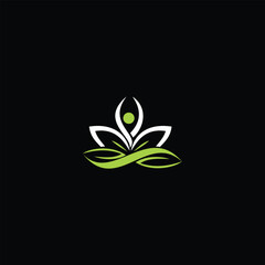 Vector logo on which an abstract image of a candle made of petals.