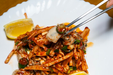 spicy seasoned-oysters at the chopsticks