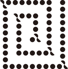 Geometric Dot Shape Element Set