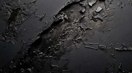 Abstract Dark Texture with Layers of Cracked Paint and Rough Surface