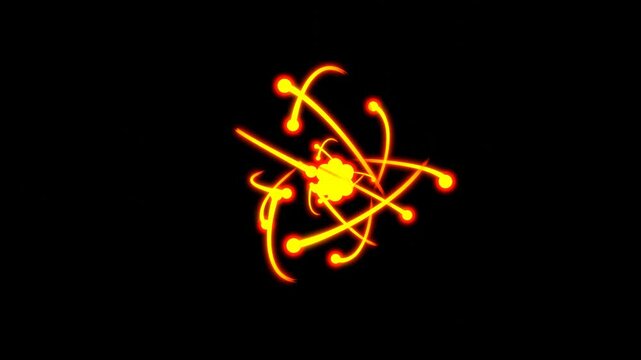 Glowing Atomic Structure Animation