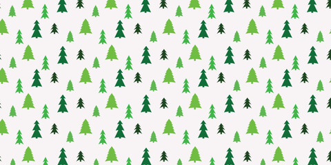 Seamless pattern with green fir-trees. Vector illustration