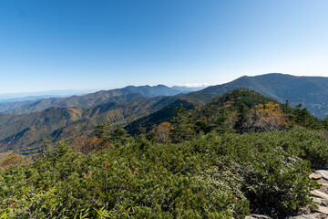 Fototapeta premium Kinpusan, Mt. Asahidake and surrounding views