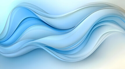 Abstract blue wave background design, flowing curves, light backdrop, website template