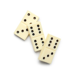 Dominos blocks on white background