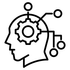 critical thinking single icon