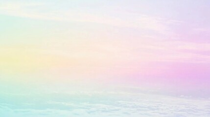 Pastel colored cloudscape, soft hues, daytime sky view