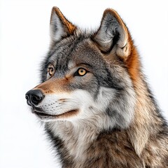 Fototapeta premium Another Stunning Close-Up of a Wolf's Face Reflecting the Wild Spirit and Natural Beauty of this Creature