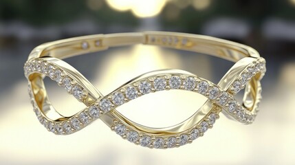 Gold Diamond Ring, Elegant Design, Outdoors, Golden Hour