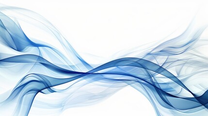 abstract background with blue and white wavy shapes on a white background in a soft light with blurred edges