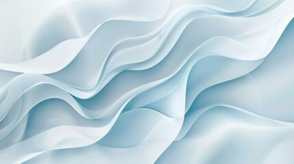 Obraz premium abstract background with blue and white wavy shapes on a white background in a soft light with blurred edges