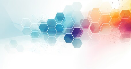 Abstract background with geometric hexagon shapes and pastel colors, technology concept for business presentation design. Vector illustration beautiful background