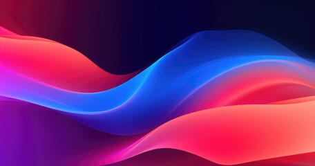 Abstract background with neon beautiful random gradient  wavy shapes for design element