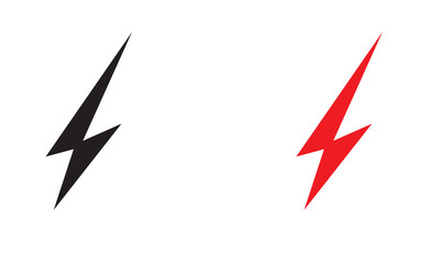 Comic icon lightning bolt elements. Flash sign charge or voltage, thunder and lightning strike in cartoon style. EPS 10/AI