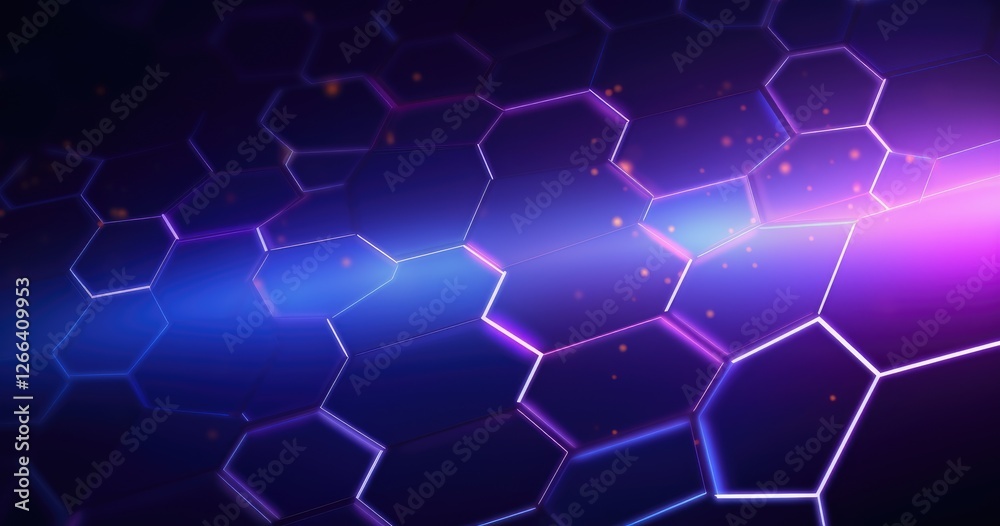 Wall mural abstract beautiful background with a hexagon pattern for technology, science or business concept