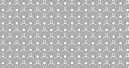 Geometric pattern of repeating hexagons,simple tribal motif background