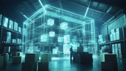 Warehouse automation with holographic inventory management
