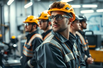 Obraz premium A portrait of a building construction engineer. Teamwork, industrial, success