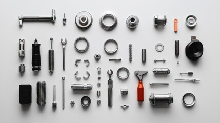 Fototapeta premium Precision Engineering: An Array of Mechanical Components