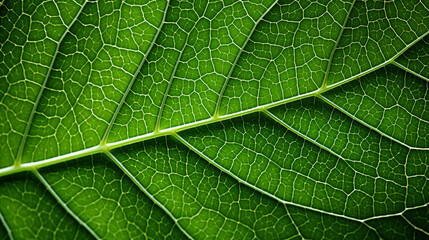 Obraz premium green leaves abstract background. close up texture of green leaf veins