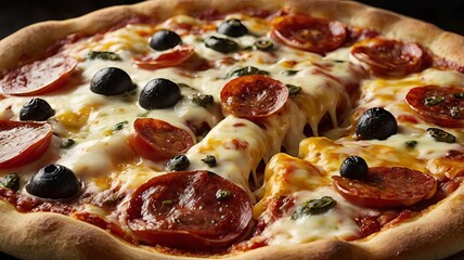 Large and Delicious Cheese Pizza with a Golden Crispy Crust

