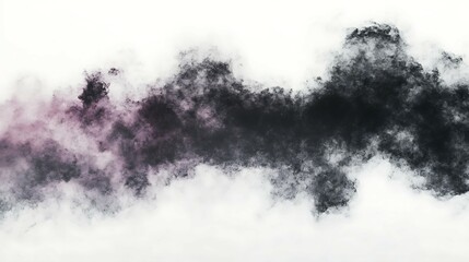Explosion of pink smoke on white background. Abstract background.