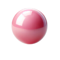 Shiny pink gumball with a smooth, glossy surface, isolated on a transparent background. Perfect for candy, sweets, and fun-themed designs. AI-generated image with detailed realism.