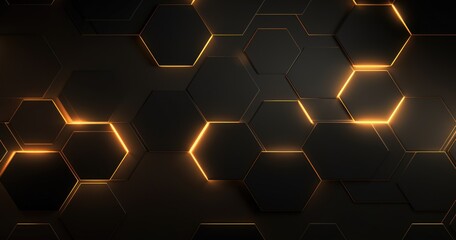 Abstract beautiful random background with hexagon pattern and lighting effect