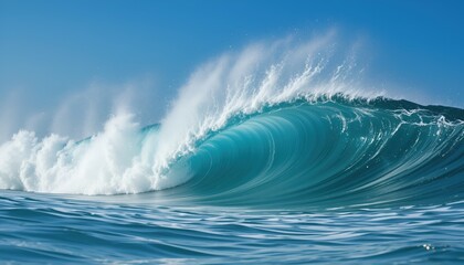 "Majestic Surge: The Power and Beauty of a Perfect Ocean Wave"