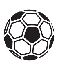 Fototapeta premium black and White Soccer Ball Icon – Sports Vector Illustration