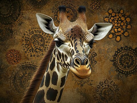 giraffe art created by generative AI